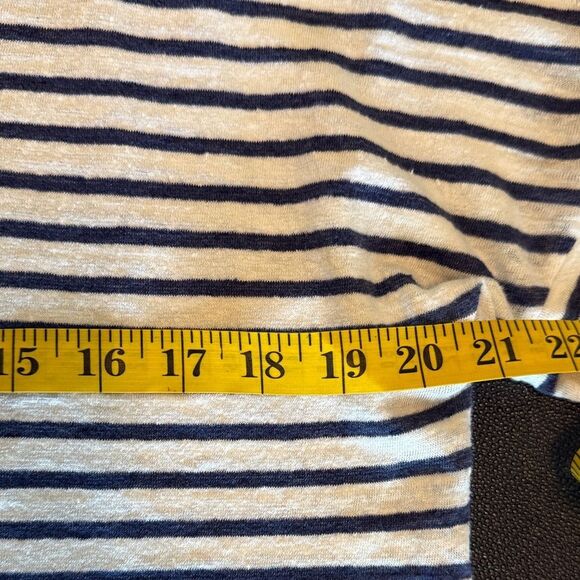 Saint James x Jenni Kayne Classic Striped Long Sleeve Top boatneck linen size  M - Picture 11 of 13